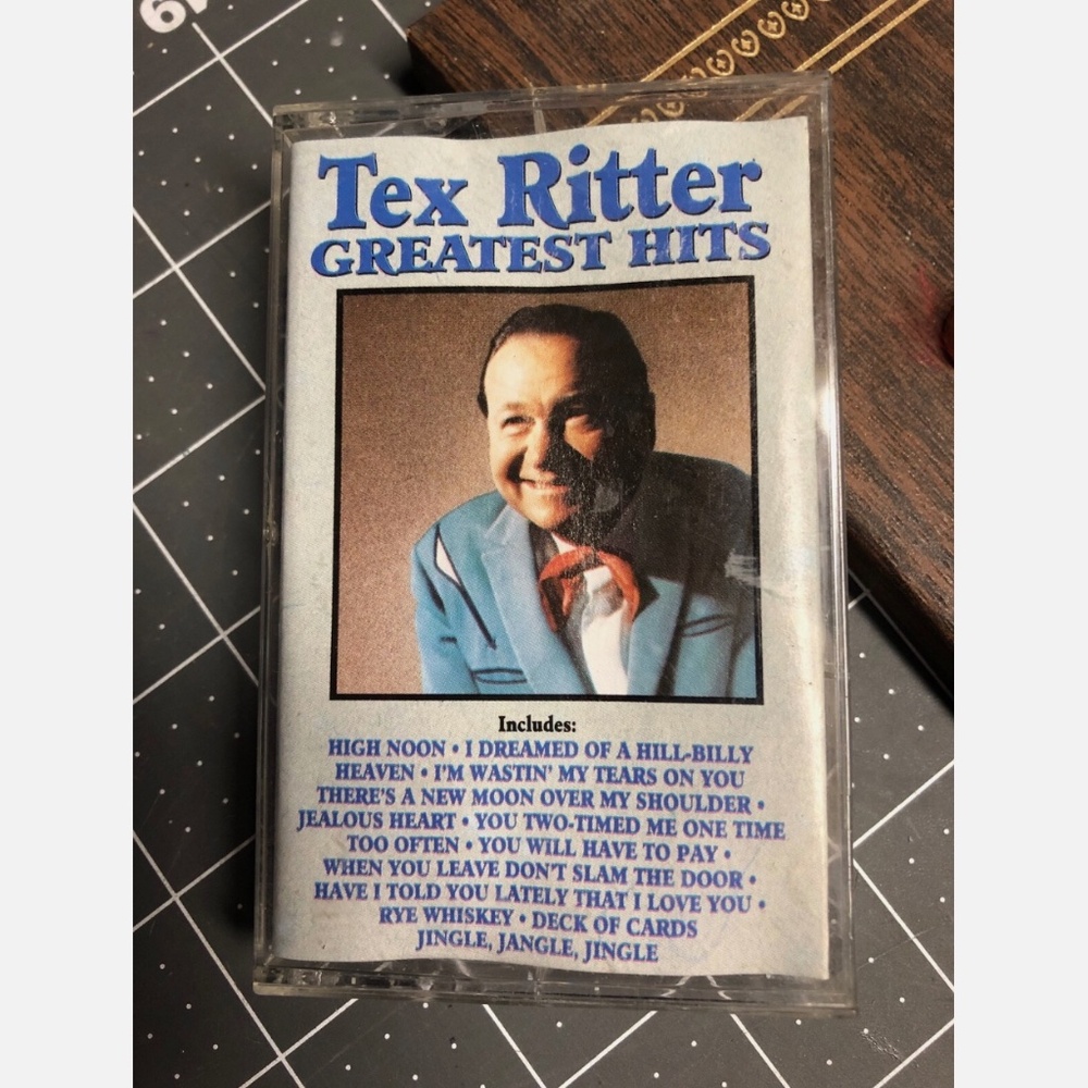 3/$24 VTG 1990 TEX RITTER Greatest Hits Cassette Tape Classic Country Music